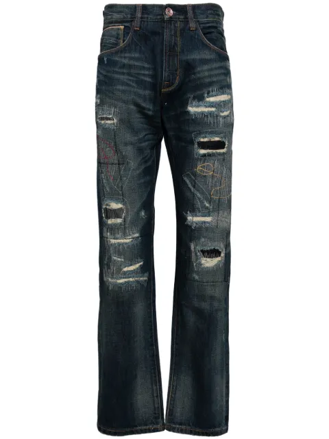 Private Stock whiskering effect jeans Blue PS08ABJW02M