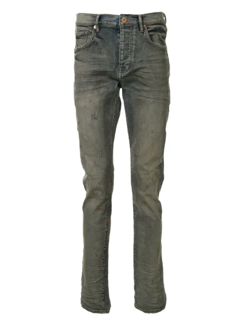Purple Brand Oil Repair skinny jeans Blue P001IOR
