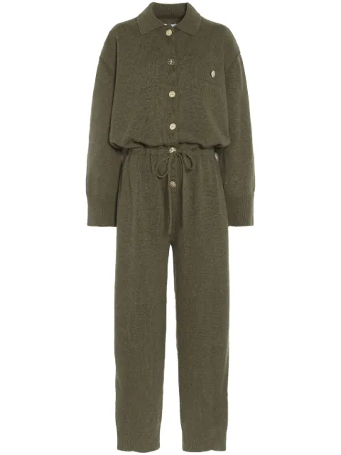 Barrie cashmere jumpsuit Green C159641