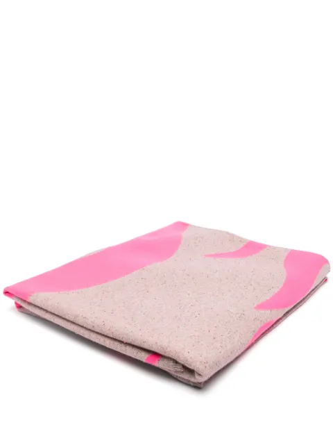 Frenckenberger x Sylvie Fleury flames-jacquard blanket Pink W24702SFJX