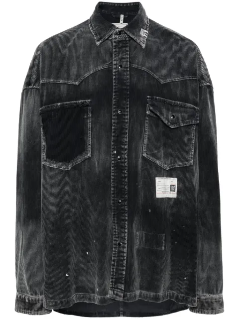 Maison MIHARA YASUHIRO distressed-finish corduroy shirt Grey A13SH086