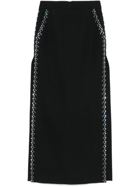 Rabanne rhinestone-embellished maxi skirt Black 24ACJU589LA0262
