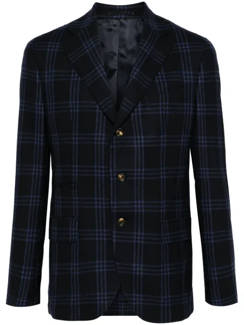 Eleventy checkered blazer Blue J75GIAC16TES0J00111