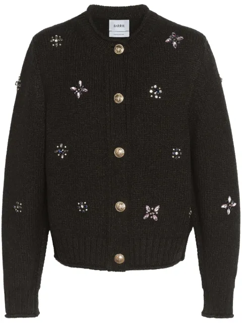 Barrie embroidered cashmere cardigan Black C222210