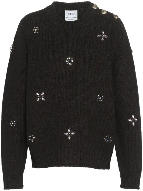 Barrie embroidered cashmere jumper Black C222316