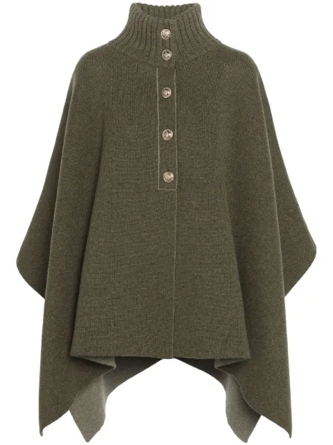 Barrie cashmere cape Green C274494