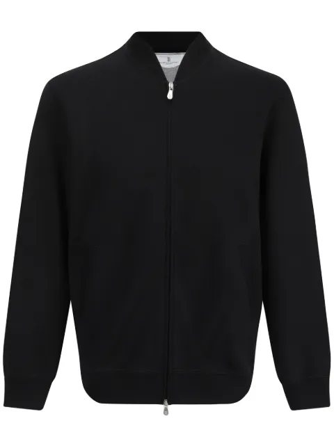 Brunello Cucinelli cotton zip-front sweatshirt Black MM8319072GC101