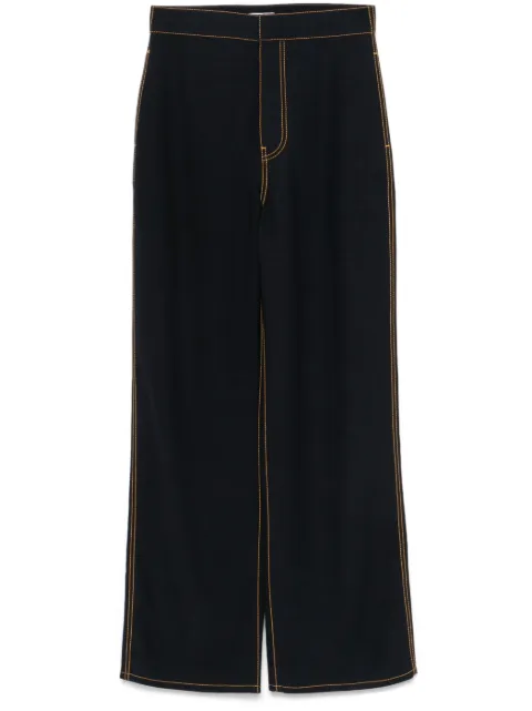 Alaïa georgette trousers Blue AA9P02746T686