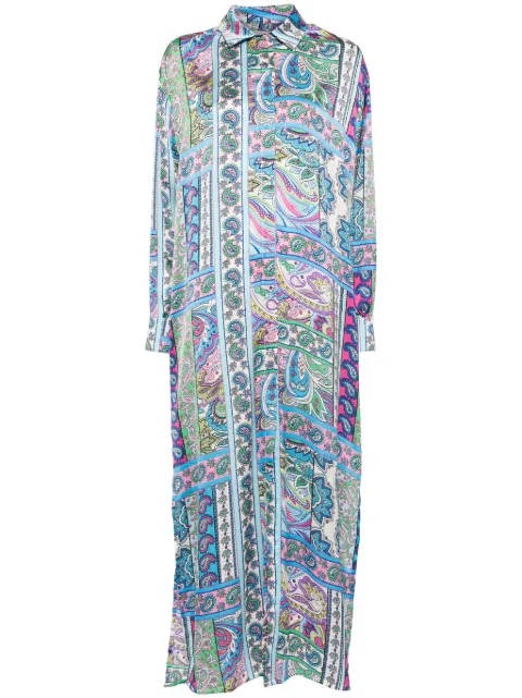 Bambah button down dress Blue BMBL2504