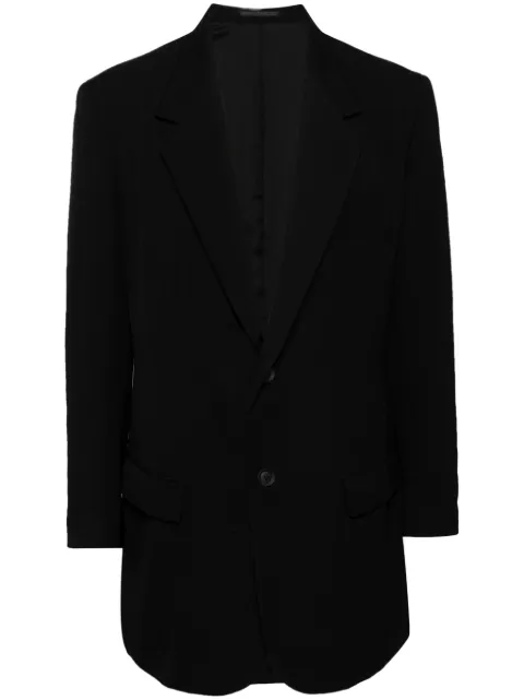 Yohji Yamamoto single-breasted blazer Black HOJ06101