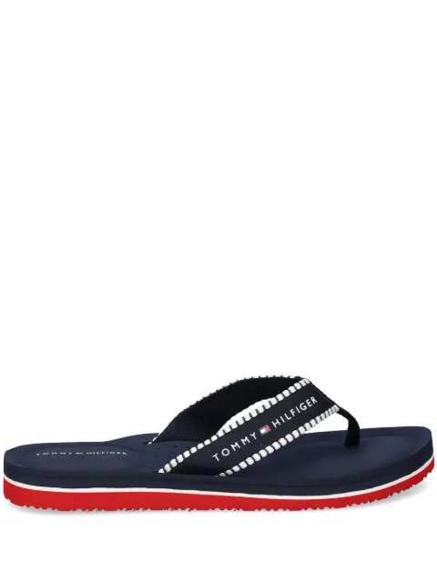 Tommy Hilfiger Webbing logo-print flip-flops Blue FW0FW08145