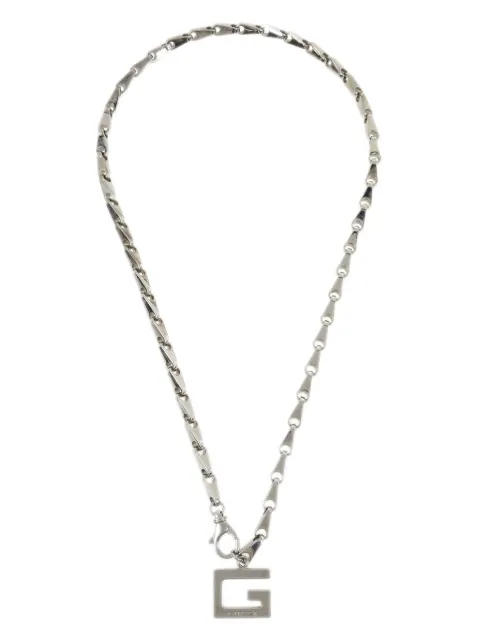 Gucci Pre-Owned 1990-2000 logo pendant necklace Silver 173319
