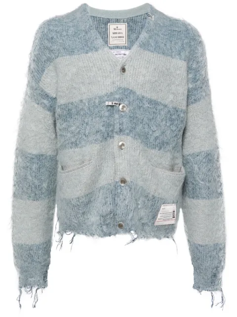 Maison MIHARA YASUHIRO striped cardigan Blue A13CD511