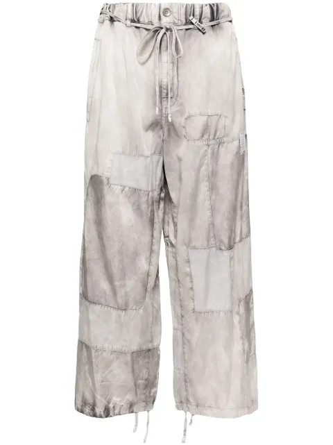 Maison MIHARA YASUHIRO repair satin pants Grey B13PT092