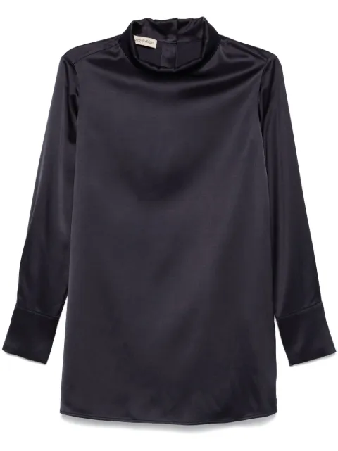 Gentry Portofino satin shirt Blue W4GD206TA