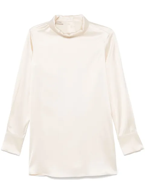 Gentry Portofino satin shirt Neutrals W4GD206TA