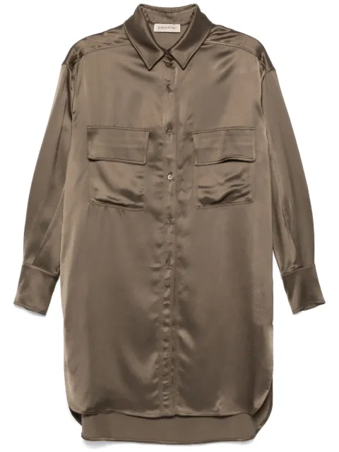 Gentry Portofino satin shirt Green W24GD205TA