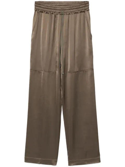 Gentry Portofino satin trousers Green W4GD341TA
