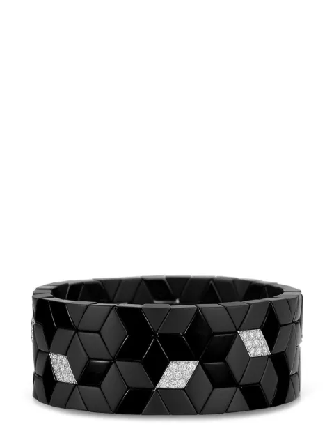 Roberto Demeglio ceramic stretch diamond bracelet White CB28DBS