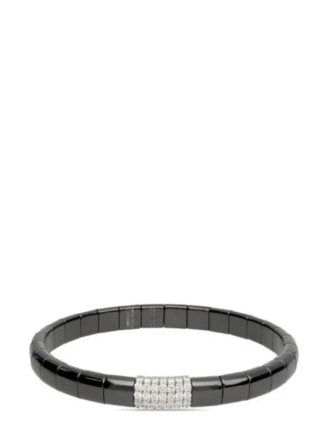 Roberto Demeglio 18K white gold ceramic stretch diamond bracelet White PU4N1DBOB