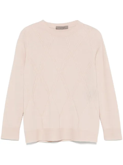 D.Exterior argyle-knit sweater Pink 59049