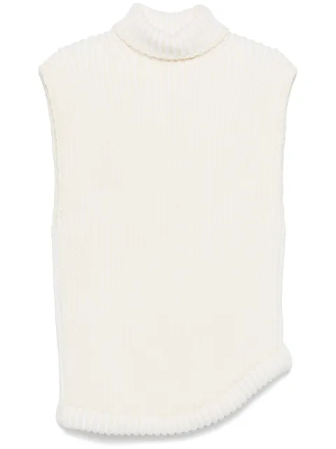 Victoria Beckham roll-neck vest Neutrals 1424KJU005805A