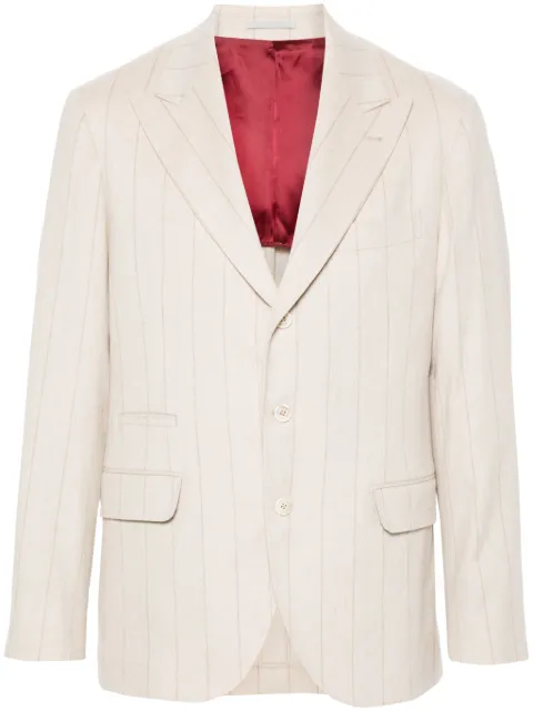 Brunello Cucinelli striped blazer Neutrals MY4537BFDC011