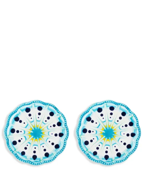 AQUAZZURA CASA Alegria dessert plate (set of two) White ALGDEPX2RTNMBLU00