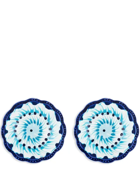 AQUAZZURA CASA Alegria soup plate (set of two) Blue ALGSOPX2RTNMBLU00