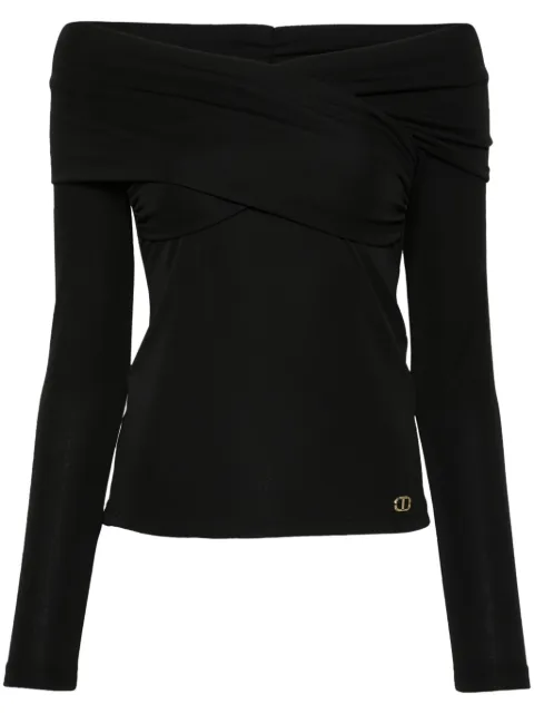 TWINSET off-shoulder blouse Black 242TF2153