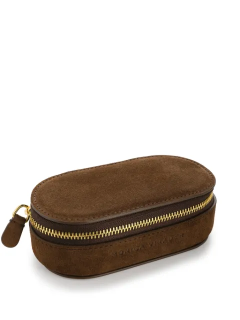 Monica Vinader mini oval suede jewellery box Brown ACJBMOSBCHO
