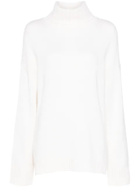 Allude roll-neck sweater White 17642