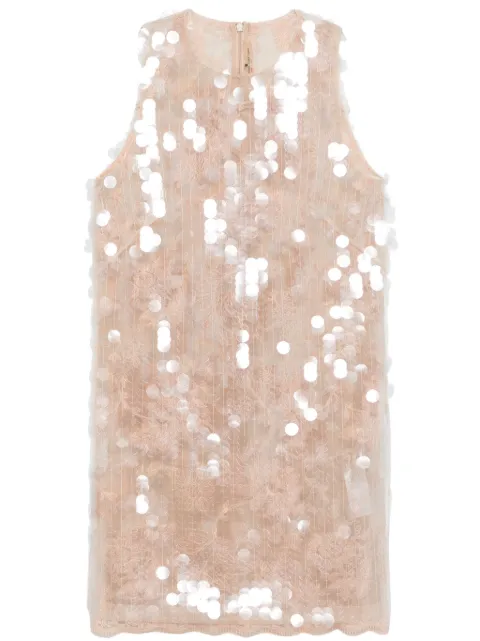 Ermanno Scervino sequin-embellished mini dress Neutrals D452Q727CPTTJ