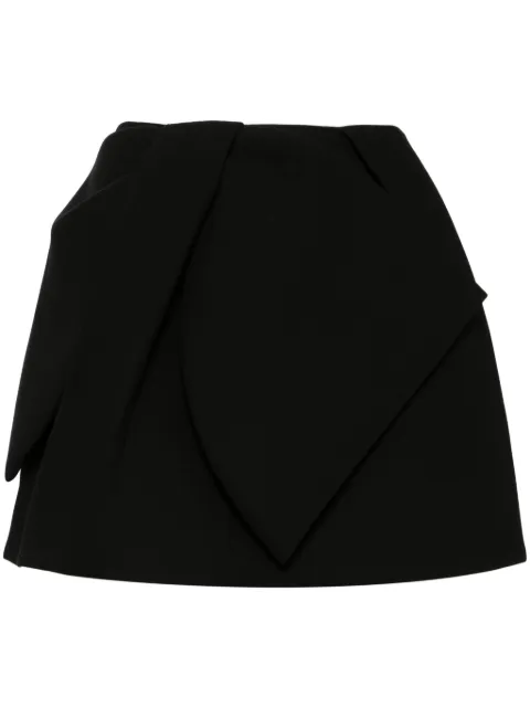 Dice Kayek bow-detail skirt Black PF24J421