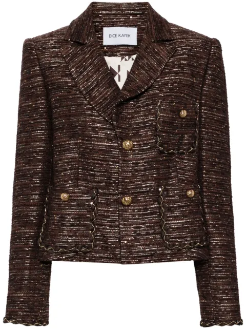 Dice Kayek tweeded blazer Brown PF24V521
