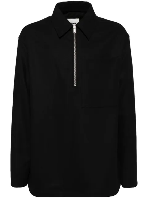 Jil Sander zip-up sweatshirt Black J47DL0150J40182001
