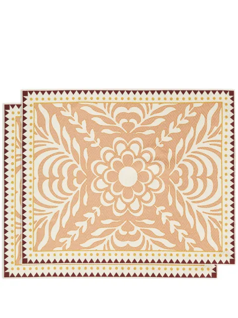 La DoubleJ herringbone placemats (set of two) Neutrals PMT0015COT040TDR02PI05