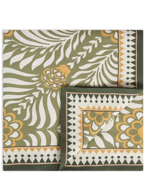 La DoubleJ large Tudor tablecloth Green TBC0003LIN001TDR04GR01