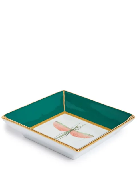 La DoubleJ Libellula porcelain trinket tray Green TRI0001CER001LIB03GR02