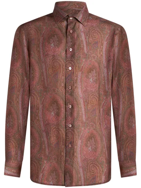 ETRO silk paisley shirt Red MRIB001599SA963