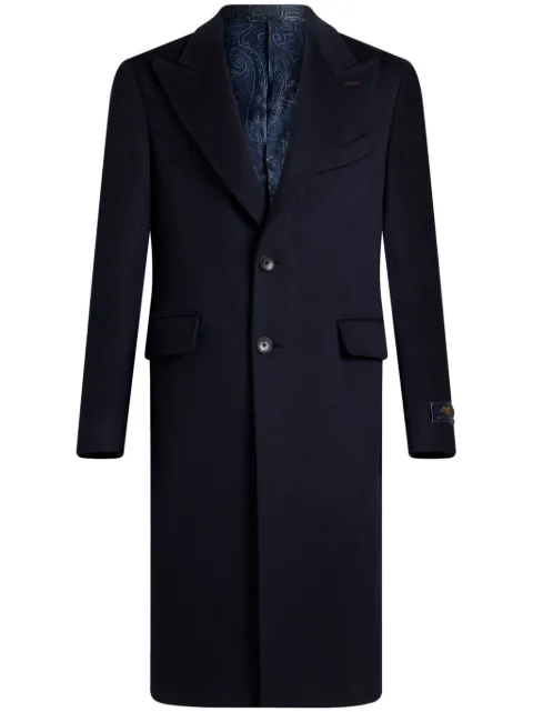 ETRO cashmere coat Blue MRAA001399TU2G8