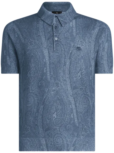 ETRO paisley-print polo shirt Blue MRKN0001AK464