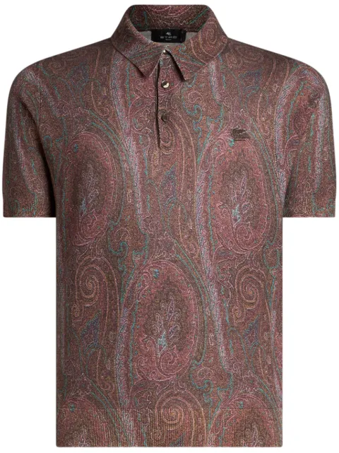 ETRO paisley-print polo shirt Red MRKN0001AK464
