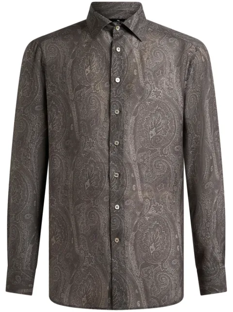 ETRO silk paisley shirt Black MRIB001599SA963
