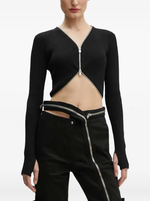 HELIOT EMIL zip-fastening knitted top Black PREAW24W07064