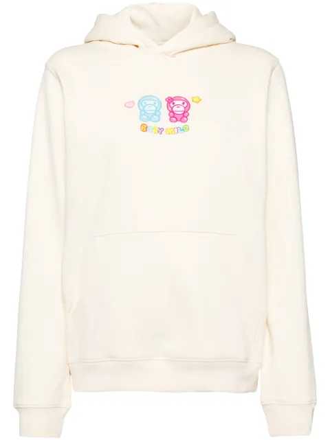 A BATHING APE® logo-embroidered hoodie Neutrals 0SW3039XXN