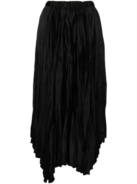 b+ab asymmetric pleated skirt Black 4F112AI