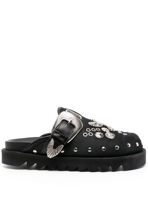 Toga eyelet-detail mules Black FTGPW10580903Q