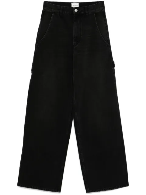 MARANT ÉTOILE Solene wide-leg jeans Black PA0396FAB3H02E