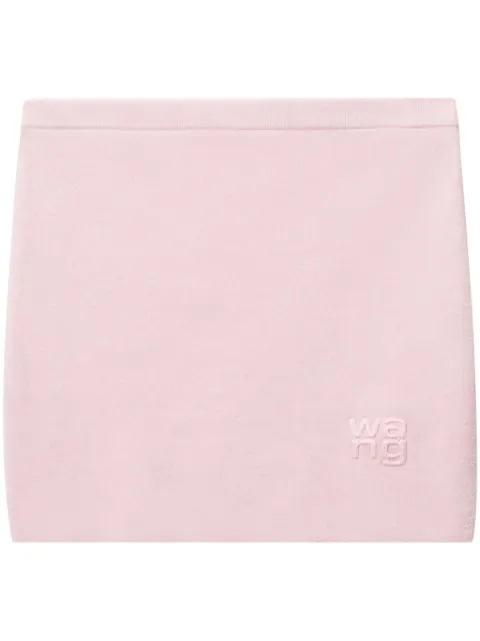 Alexander Wang logo-embossed mini skirt Pink 4KC4245005680